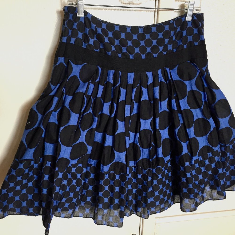 INC Cotton Skirt - Black & Blue - Sz 10